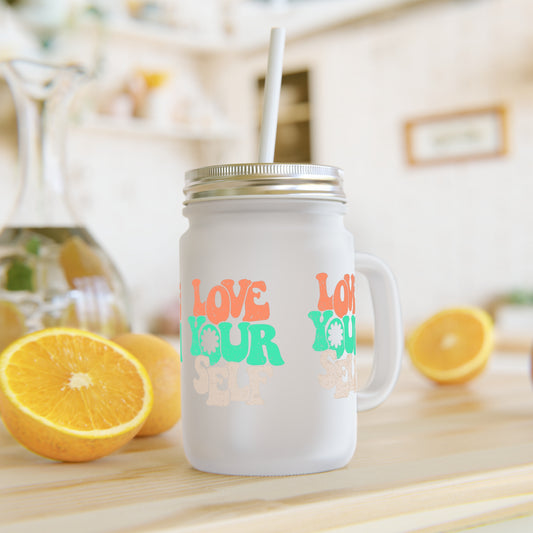 Love Youself Mason Jar