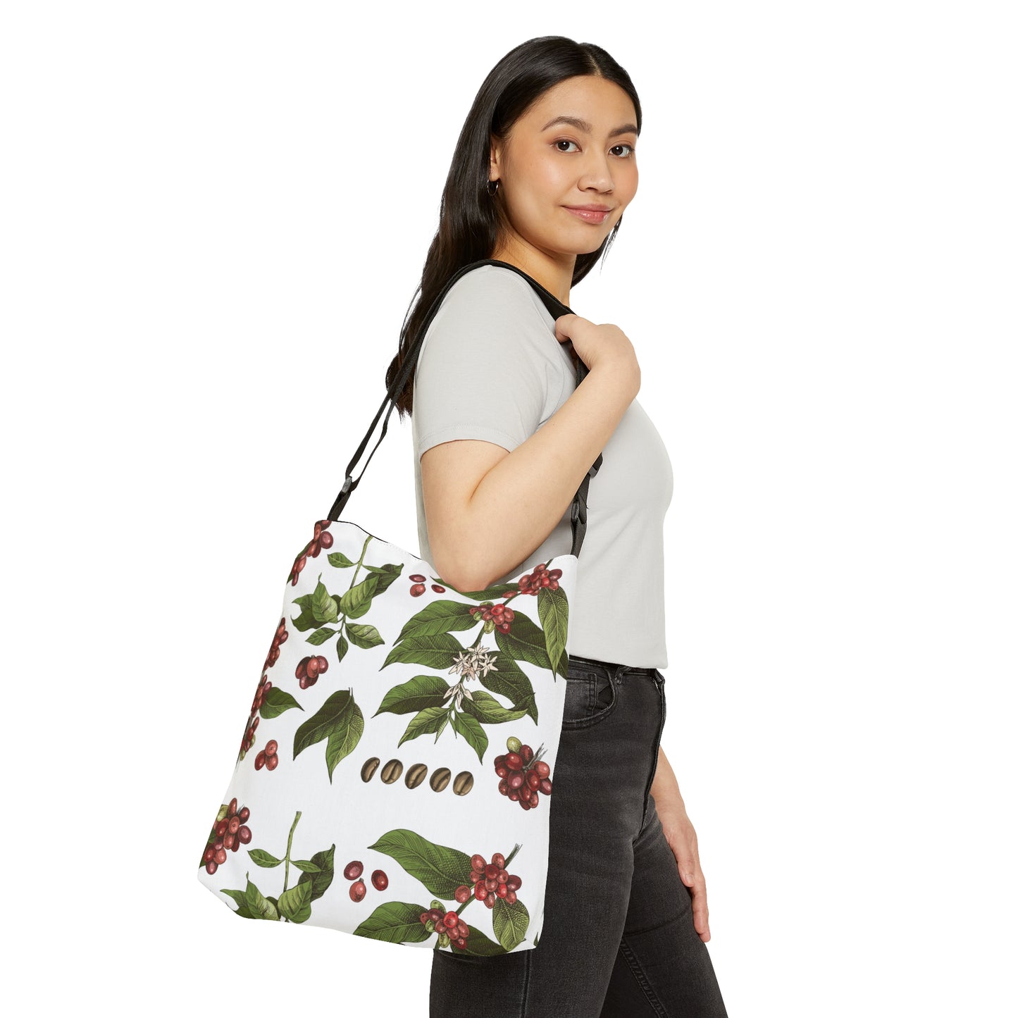 Your Daily Dose of Coffee Beans Adjustable Tote Bag